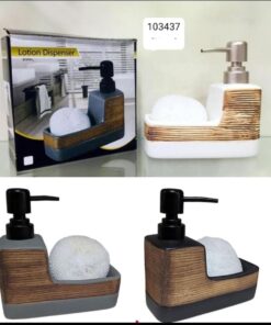 Ceramic soap dispenser with holder