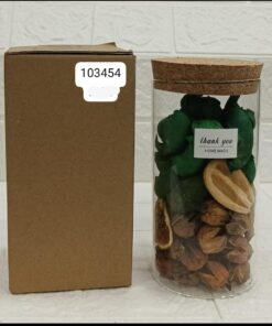 Natural mehak dried flowers potpourri glass jar