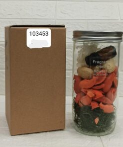 Natural mehak dried flowers potpourri glass jar