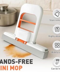 Mini Sponge Mop, Portable Mini Self Squeezing Wet Dry Mops for Bathroom & Kitchen