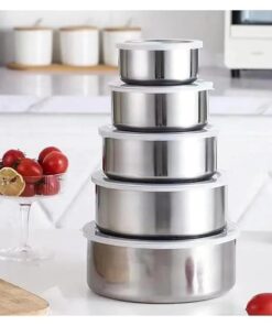 5 -Piece Fresh Box Set – Stainless Steel Food Storage Containers