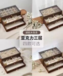 Wooden Jewelry case 3 Tier