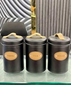 3 Pcs Metal Tea/Coffee/Sugar Jar