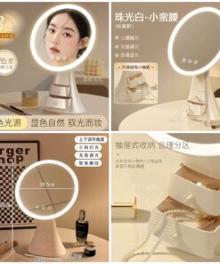 Led Makeup Mirror With Drawer Stand