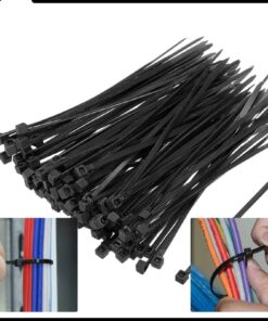 Self-locking Nylon Cable Ties (Pack of 100),  Strong & Durable