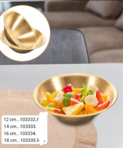 Stainless steel golden bowl 18cm