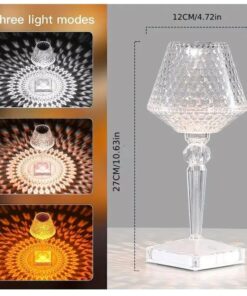 Led Table Crystal Lamp RGB With Remote