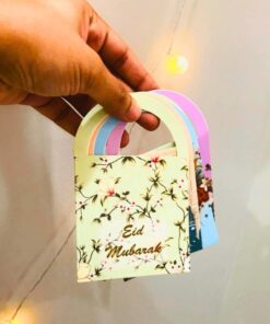 Cute Hand Bag Style Eidi Printed Envelopes (Pack of 10) For Eid Celebration