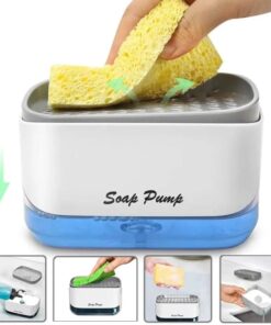 2 in 1 Liquid Soap Dispenser Automatic Soap Pump With Sponge Holder