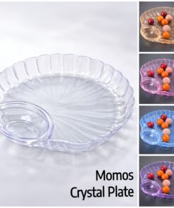 Crystal Momos Kitchen Transparent Crystal Plate