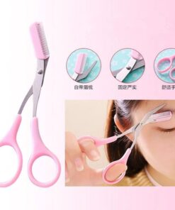 Stainless steel women's eyebrow scissors with eyebrow comb