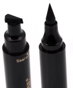 2 in 1 Miss Rose Liquid Eyeliner Pencil Quick Dry Waterproof Black Eye Liner With Seal Stamp Beauty Eye Pencil