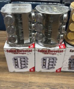 Steel Reloving Spice Jar  16 Jar Round / Sqaure