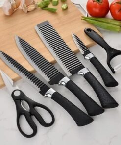 6 piece stainless steel kitchen knife set AQ