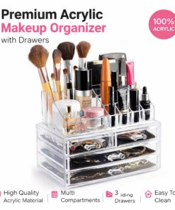 Premium Acrylic Makeup Organizer with Drawers