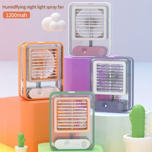 Humidifying Spray Fan With Night Light