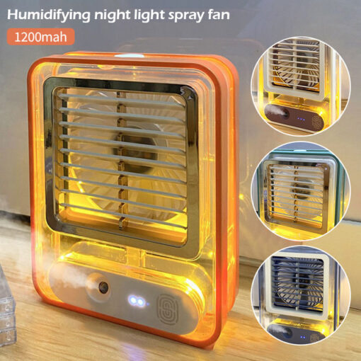 Humidifying Spray Fan With Night Light - Image 2