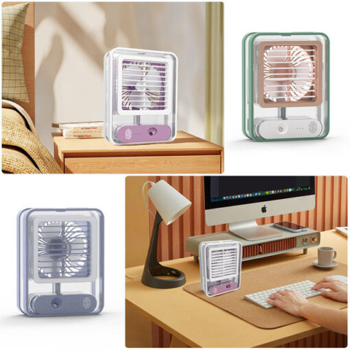 Humidifying Spray Fan With Night Light - Image 3