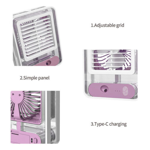 Humidifying Spray Fan With Night Light - Image 5