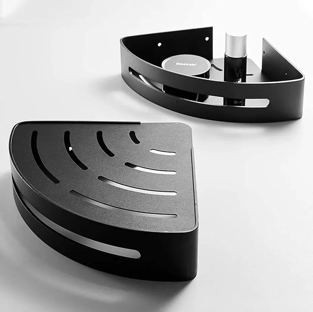 Pack Of 2 Aluminum Bathroom Corner Shelf - Image 7