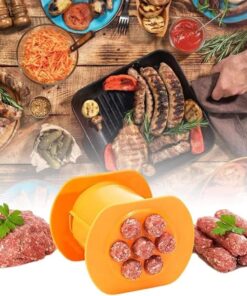 Manual Sausage Stuffer Maker Meat Stuffer Filler Hand Operated Non Stick Sausage Press Stuffer Molds , 7 Sauasage