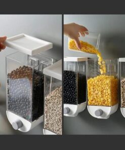 Grain Storage Box Press Cereal Dispenser