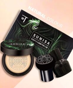 SUNISA Foundation Base Water proof Mushroom Head Air Cushion BB CC Cream Moisturizing Liquid Foundation with Sponge