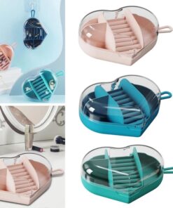 Heart Shape Jewelry Organizer, Jewelry box for girl,Travel Jewelry Organizer Box,Small Jewelry Storage Box Earring Holder for Women, portable Jewelry organizer in plastic,transparent