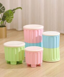 smart storage stool/drum sitting stool with storage compartment