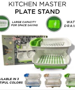 Plastic Kitchen Master Plate Stand, Double Layer Dish Drainer, Kitchen Utensils Organizer, Portable Kitchen Storage Rack,