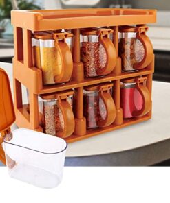Kitchen Master Chef Spice Rack With 6 Jars Set