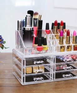 Acrylic Jewelry And Cosmetic Storage Makeup Organizer 6 Drawers Clear