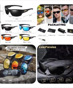 Polarized Sunglasses For Men Tr90 Ultralight Oculos de sol Men's Fashion Square Driving Cycling Eyewear Travel Sun Glasss