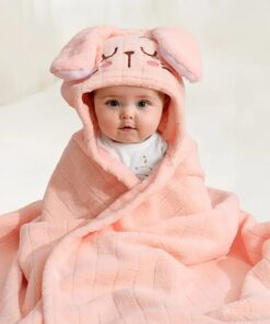Kids Cute & Soft Hooded Bathrobe with Cute 3D Animal Design, Button-Up Collar, and Thick Polyester - Machine Washable, Perfect for Fall/Winter