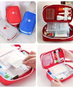 On-The-Go Wellness, Lightweight Travel First Aid Kit with Zipper - Compact, Multi-Functional Medical Storage Bag for Women