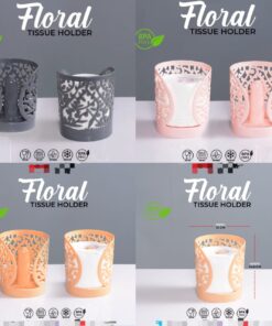 Plastic Flower Design Tissue Roll Paper Holder.