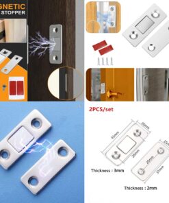 2 Pcs Set Strong Door Close Magnet, Door Catch Latch Door Magnet, Furniture Cupboard Close Screw Magnetic