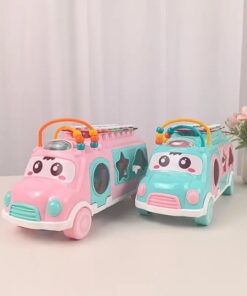 Cartoon Shape Music bus toy with Musicals xylophone - durable abs plastic, perfect for boys & girls 2-4+ years