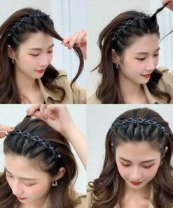 Hair Twister Headband with 8 Small Clips