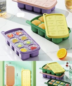 Silicone ice tray with lid