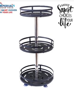 Kitchen Rack 3 Layer Rotatable Round / Square