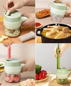 Handheld Electric Vegetable Cutter Set,Vegetable Chopper,Electric Food Chopper,Wireless Food Processor For Garlic Pepper Chili Onion Celery Ginger Meat With Brush