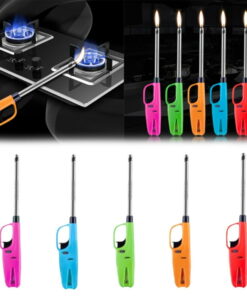 Steel Plastic Kitchen Lighter Flame Adjustable, Refillable Safe & Secured with refilled