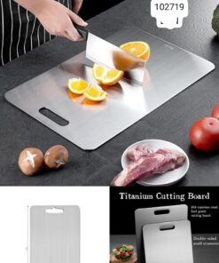 Stainless Steel Double-Sided Cutting Board For Kitchen Chopping & Kneading Dough Board Large