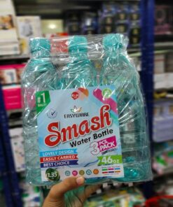 Multi Purpose Plastic Smash Water Bottle Set (Pack of 3)