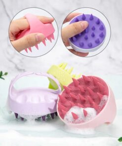Portable Silicone Shampoo Brush Handheld Round Soft Scalp Massage Brush Bath Massage Brush Hair Shower Brush Comb Hair Care 221