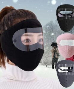 Full Face Shield, Dustproof Anti-Fog Face Shield, Winter Warm Masks, Windproof Riding Fleece Hd Face