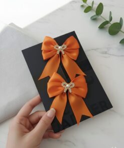 Ribbon Bows Small Size Polyester Satin Ribbon Bow Flower DIY Craft Decoration (Pack Of 2)