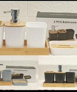 Bath set wood stand