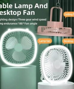 Mini Portable Fan With LED Light Multi-Function